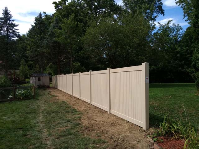 Tan Vinyl Privacy Fence1